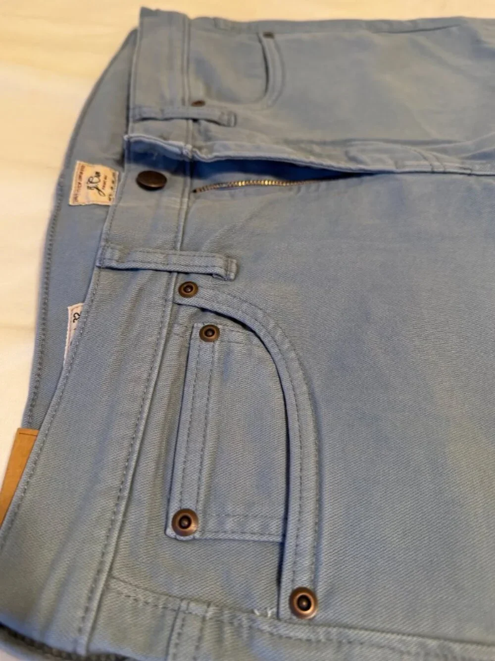 J. Crew Garment Dyed Blue-Grey Stretch Jeans